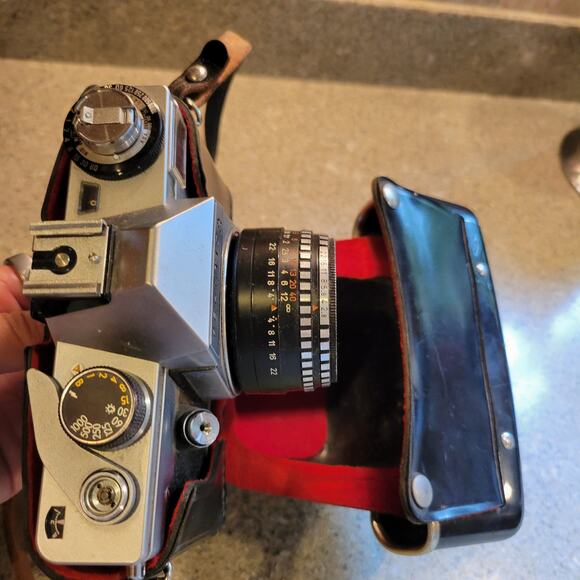 Praktica LB2 35mm SLR Film Camera 50MM F2.8 Meyer-Optik Domipla Hard Case - Picture 6 of 13